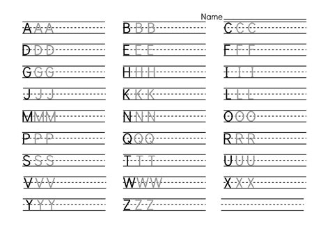 Learning To Write The Alphabet For Kids