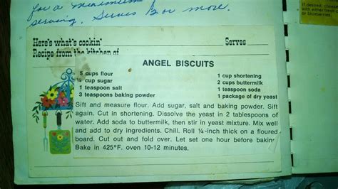 Angel Biscuits | Angel biscuits, Family cookbook, Biscuits