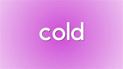 Cold Song - Sight Word Song | Cold song, Sight word songs, How to memorize things