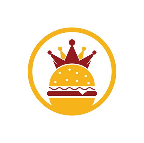 Burger king vector logo design. Burger with crown icon logo concept. 12619489 Vector Art at Vecteezy