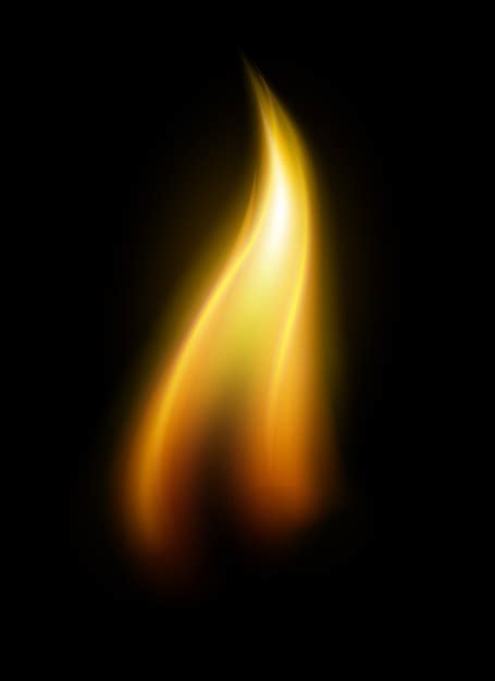 Single candle flame element | Premium Vector