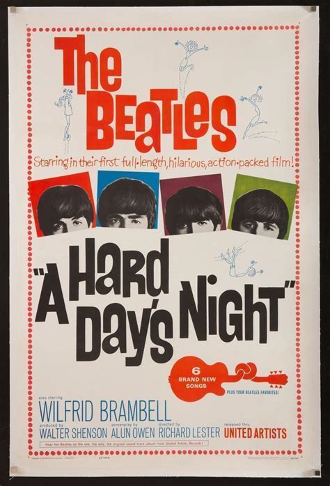 A Hard Day's Night Movie Poster 1964 – Film Art Gallery