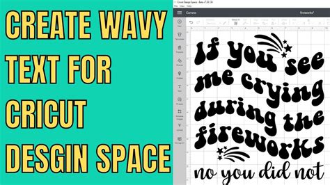 How to create wavy text for Cricut Design Space - Curvy groovy fonts - YouTube