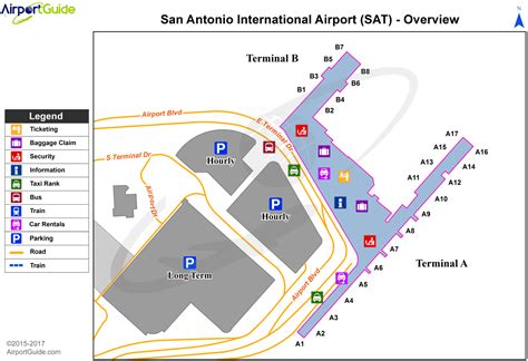 San Antonio - San Antonio International (SAT) Airport Terminal Maps - TravelWidget.com