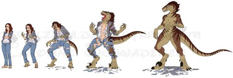 WereRaptor Transformation | Spirit animal art, Furry art, Furry tf