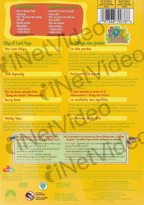 Dora the Explorer: City of Lost Toys (Bilingual) on DVD Movie