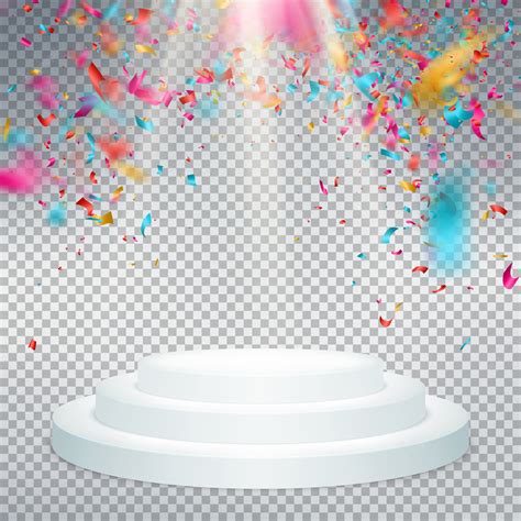 Premium Vector | Winner background with confetti.