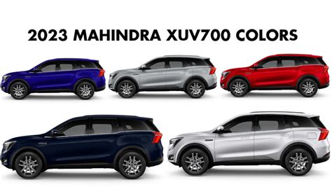 2023 Mahindra XUV700 Colors: Blue, Red, Black, White, Silver - GaadiKey