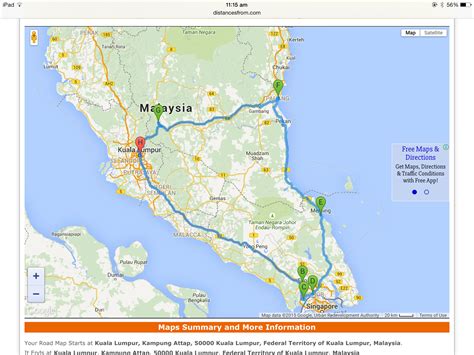 Parenting Times: South Malaysia Road Trip Map