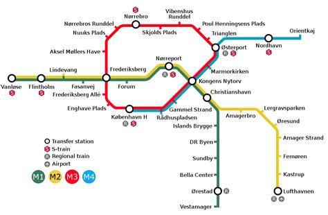 COPENHAGEN METRO MAP - NEW Metro map 2022