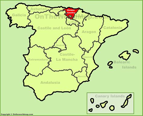 Basque Country location on the Spain map - Ontheworldmap.com