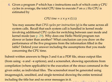 In this exercise, students will use the strace(1) | Chegg.com