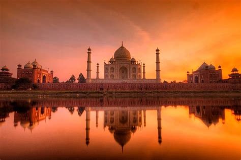 Taj Mahal At Sunrise