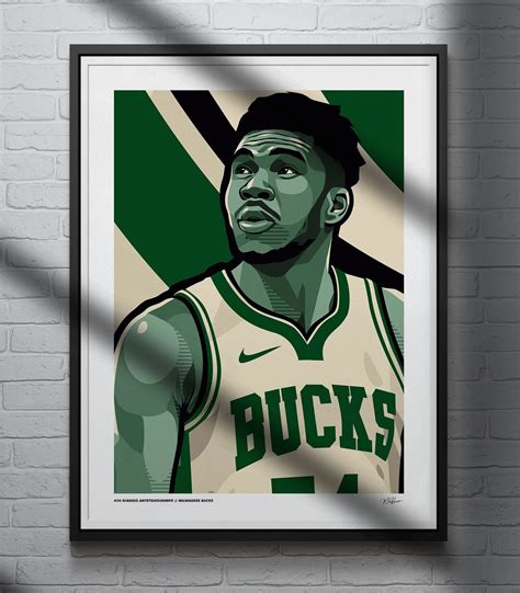 Giannis Antetokounmpo Poster Milwaukee Bucks Basketball Art Print - Etsy