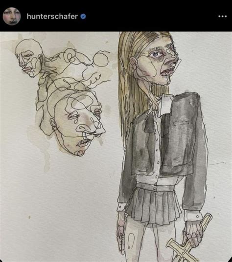 hunter schafer art line art watercolor art unconventional art euphoria jules art instagram ...