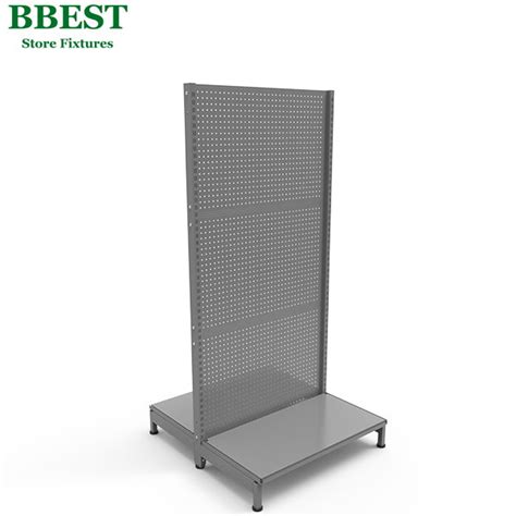 Metal Pegboard Shelves Display Stand (Pegboard back panel) | BBEST STORE FIXTURES CO., LTD.