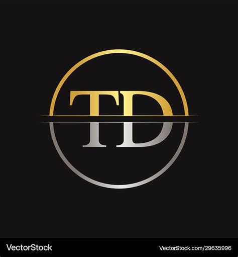 Initial letter td logo design template linked Vector Image