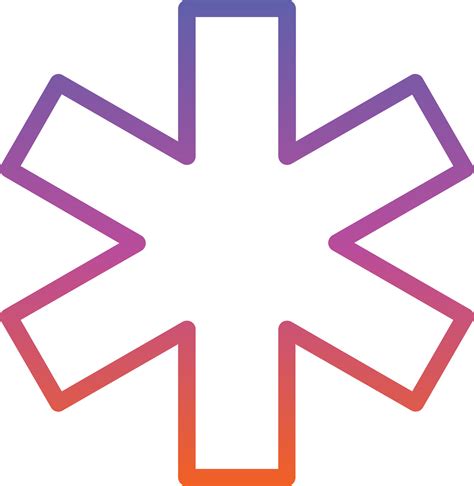 Star Of Life Vector Icon Design 15355810 Vector Art at Vecteezy