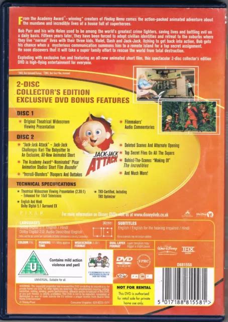 THE INCREDIBLES (DVD 2005 2-Disc Set) £2.00 - PicClick UK