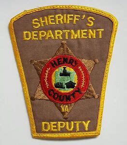 Henry County Sheriff's Department Deputy Virginia Cloth Patch | eBay