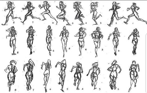 Figure Drawing Reference, Animation Reference, Art Reference Poses, Girl Running Drawing ...