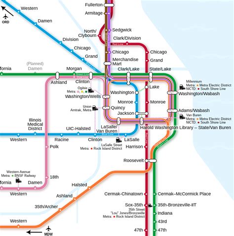 Metra Train Map