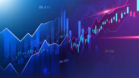 Stock market or forex trading graph in double exposure display graphic ...