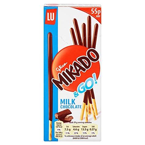 Mikado Milk Chocolate Biscuits 55p 39g (Pack of 24 x 39g): Amazon.co.uk ...