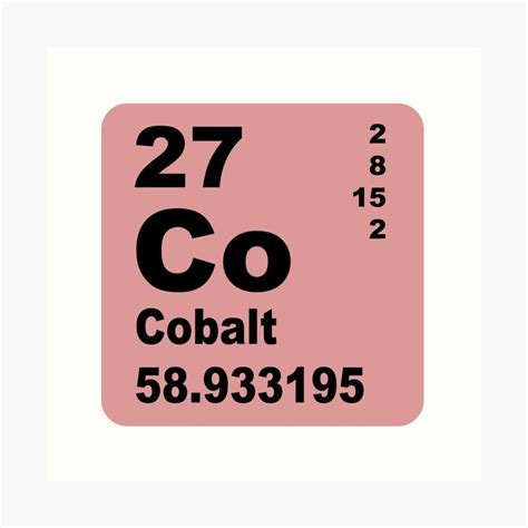 "Cobalt Periodic Table of Elements" Art Print by walterericsy | Redbubble