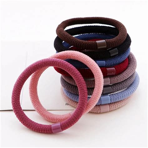 10pcs Hair Accessories for Women Elastic Rubber Bands Candy color Hair ...