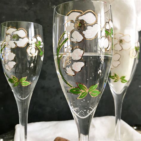 Vintage Perrier-Jouet Champagne Flutes - Belle Epoque Floral Stemware – In The Vintage Kitchen Shop