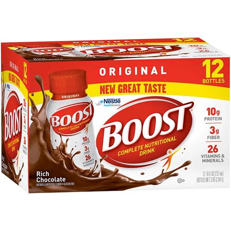 BOOST Original Complete Nutritional Drink Rich Chocolate 12 pk - Shop ...