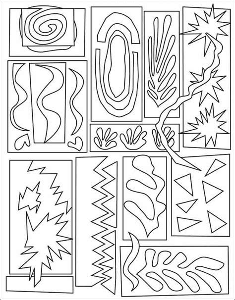 Easy Matisse Art Project Tutorial and Matisse Coloring Page | Matisse art project, Matisse art ...