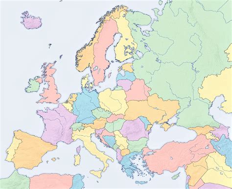 Mapa de Europa: Político y Físico (Mudo y con Nombres) + Países