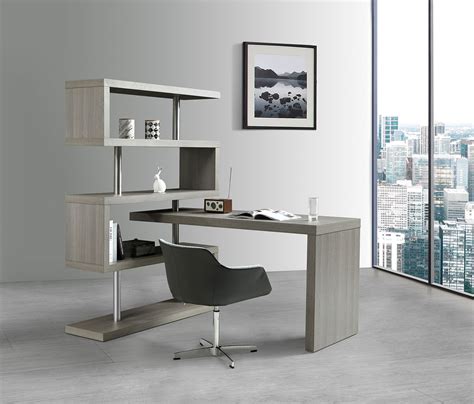 Grey Oak Desk and Bookcase | Geo Met | Mobler Furniture Edmonton