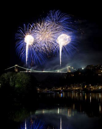 Fireworks Launched Clifton Suspension Bridge Part Editorial Stock Photo ...