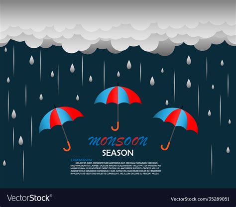 Happy monsoon season background Royalty Free Vector Image