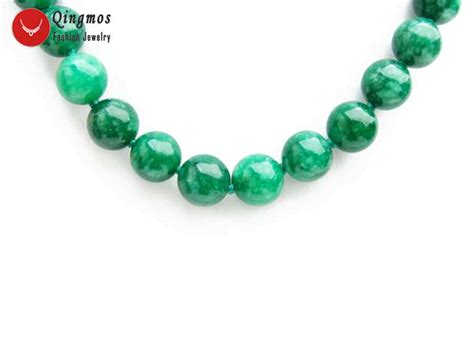 12mm Natural Round Dark Green Jade Stone Necklace for Women Chokers 17'' nec6554 | eBay