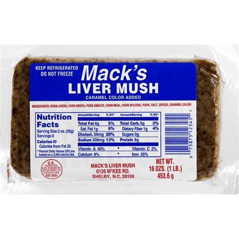 Macks Liver Mush Liver Mush (16 oz) Delivery or Pickup Near Me - Instacart