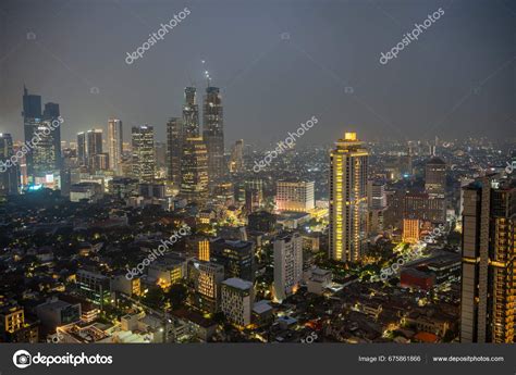 Jakarta Indonesia July 2023 Urban Skyline Night Hdr Image – Stock ...