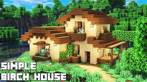 Smple But Beautiful - Minecraft: Wooden Birch House Tutorial #153 - YouTube