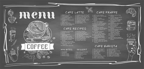 Coffee house menu. Restaurant cafe menu. 2037215 Vector Art at Vecteezy