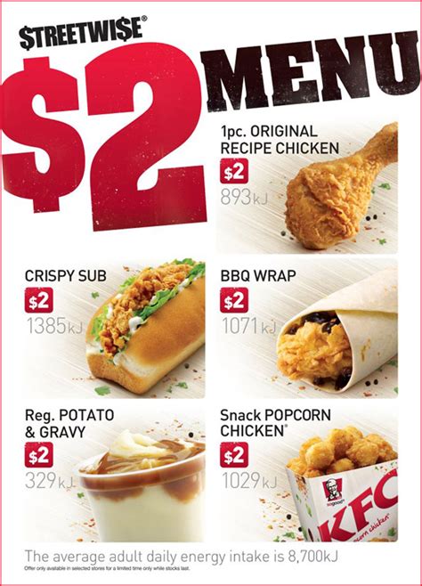 Stingy Sydney | KFC Streetwise $2 Menu