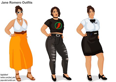 Jane Romero outfits and 2 memes — BHVR