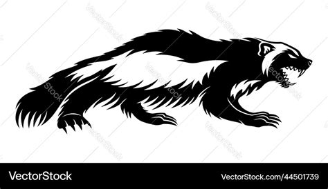 Wolverine animal icon Royalty Free Vector Image