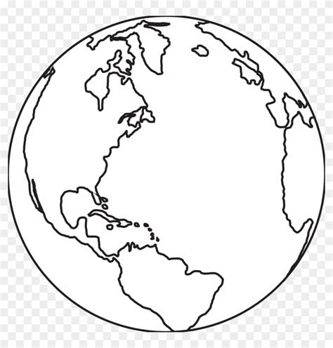 Black And White Earth Drawing - Earthclipart Black And White - Free Transparent PNG Clipart ...