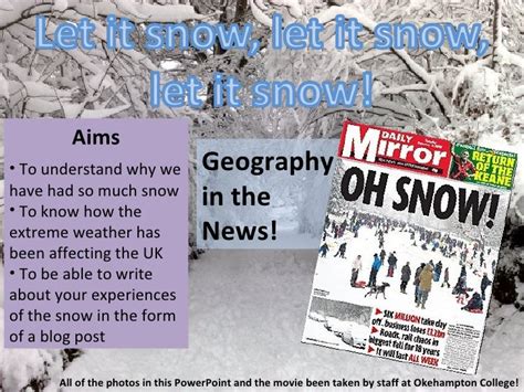 Let it Snow! Geography in the News lesson