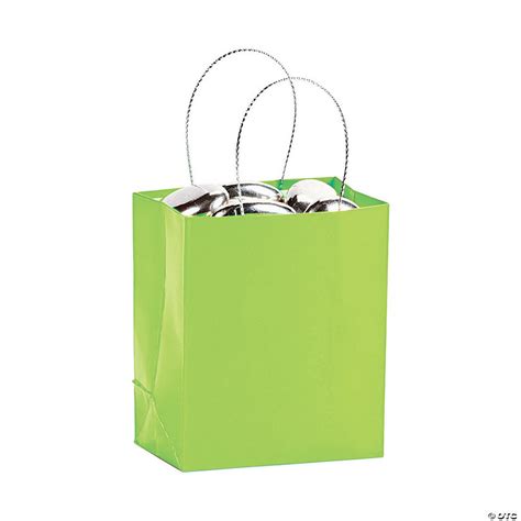 Mini Lime Green Gift Bags | Oriental Trading