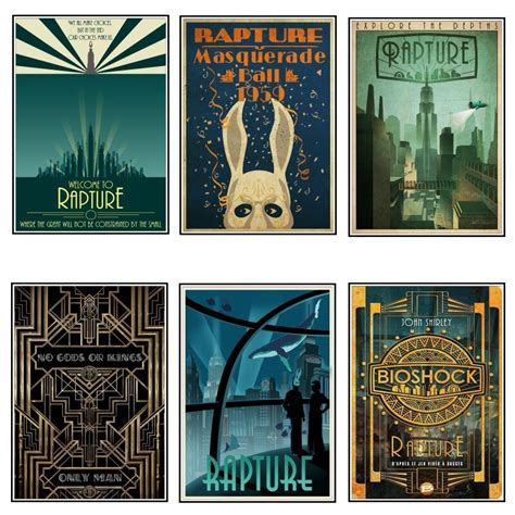 Poster Bioshock Rapture Video Game Movie Posters White Paper Painting ...