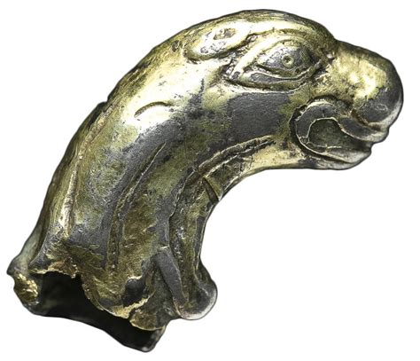 NumisBids: Myntauktioner i Sverige AB Auction 32, Lot 193 : VIKING AGE ARTIFACTS: Dragon head in ...